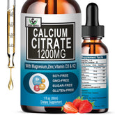 Vita letuo calcio citrato 1200 mg en gotas para huesos saludables y absorción rápida.