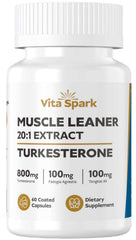 Vita Spark Turkesterone 20:1 extract bottle supports lean muscle.