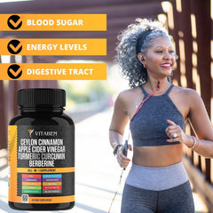 Vitabem ingredients blend bottle label highlights turmeric and ginseng