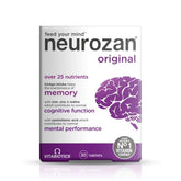 Vitabiotics Neurozan capsules bottle highlighting comprehensive cognitive support for daily routines.