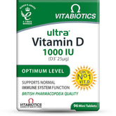 Vitabiotics Ultra Vitamin D bottle showing daily-use packaging for convenience.