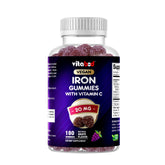 Vitabod Iron Gummies grape-flavor bottle for easy daily iron support.