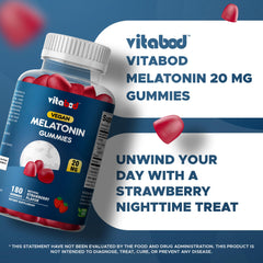 Vitabod Melatonin 20mg gummies ingredients panel