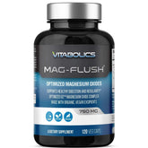 Vitabolics Mag Flush bottle with 750 mg oxygenated magnesium oxide for daily digestion support