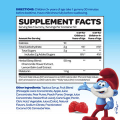 VITABURST Smurfs gummies with bright fruit flavors for a kid-friendly nightly routine