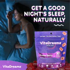 VitaDreamz SleepEZ packaging flatlay for a balanced nightly routine