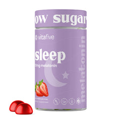 Vitafive extra-strength melatonin gummies bottle showing 50-count packaging for nightly use