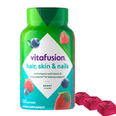 Vitafusion Gorgeous Hair, Skin Nails bottle displaying 100 gummy vitamins for daily beauty support