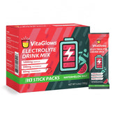 VitaGlows electrolyte bottle highlights zero sugar hydration with watermelon salt flavor
