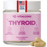 Vital Core desiccated thyroid capsules on white, convenient daily energy support.