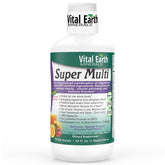 Vital Earth Minerals Super Multi bottle on the kitchen counter for daily use.