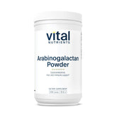 Vital Nutrients Arabinogalactan Powder tub showing fiber content for gut health