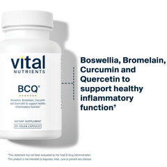Vital Nutrients BCQ capsules ready for daily supplementation.