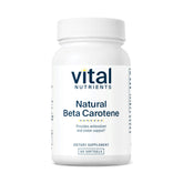 Vital Nutrients beta carotene bottle front view supporting eye health