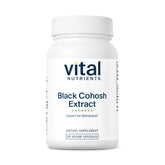 Vital Nutrients Black Cohosh Extract 250mg bottle for menopause support and hormonal balance.