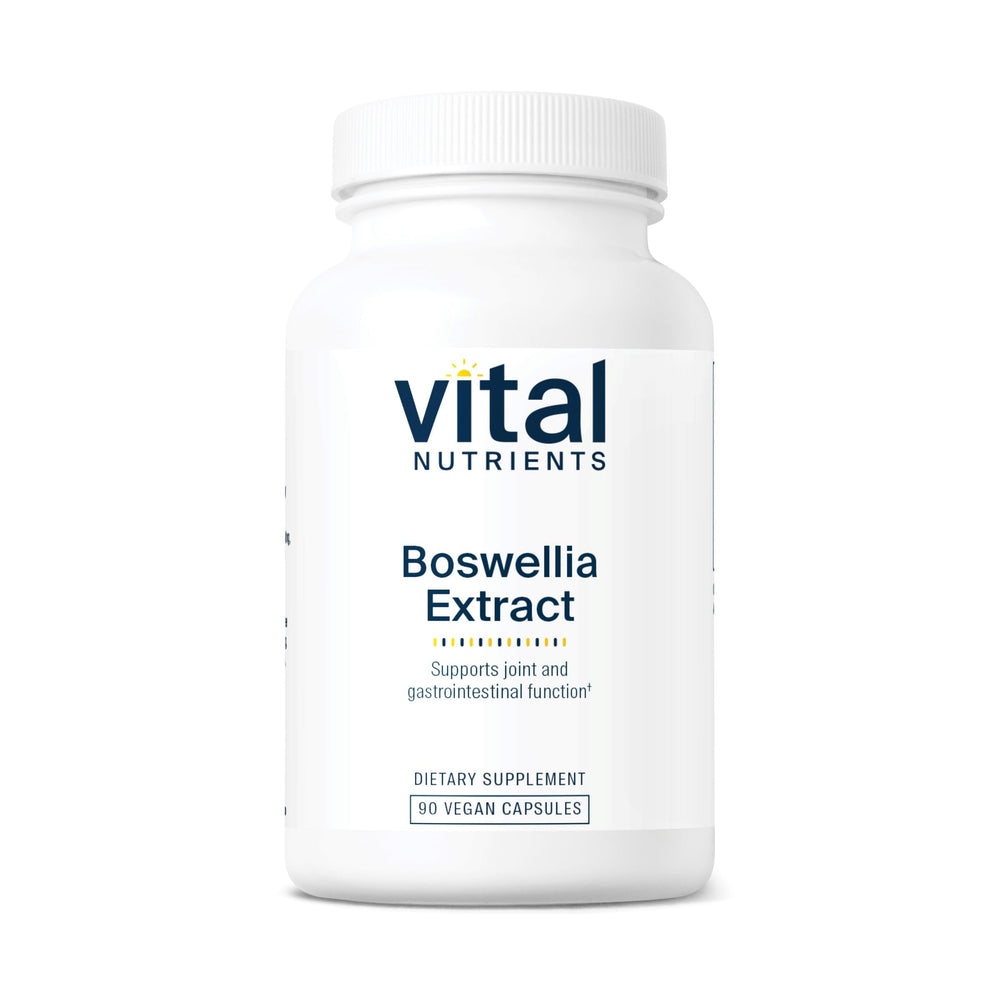 Vital Nutrients Boswellia extract bottle cap close-up for joint support potential
