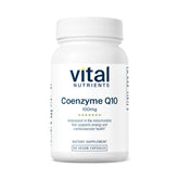Vital Nutrients CoQ10 100mg bottle close-up showing vegan formula and label
