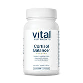 Vital Nutrients Cortisol Balance bottle front view promotes calm energy support
