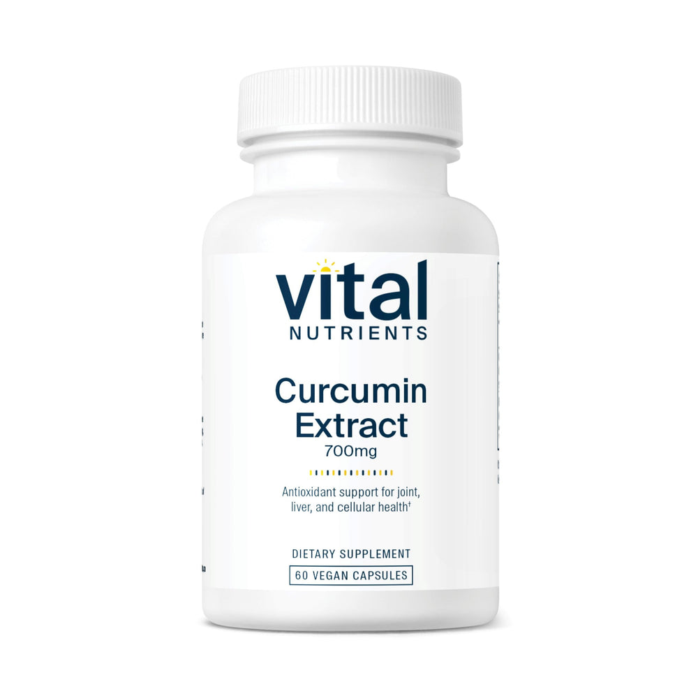 Vital Nutrients Curcumin Extract 700mg bottle front for daily wellness.