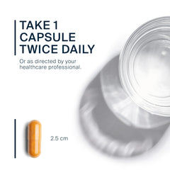 Closeup of Vital Nutrients Curcumin Extract 700mg capsules for easy swallowing.