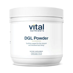 Vital Nutrients DGL Powder bottle – vegan licorice root for digestive comfort