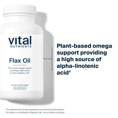 Vital Nutrients Flax Seed Oil 3000mg capsules offer convenient daily omega-3 intake
