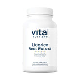 Vital Nutrients licorice root extract bottle front view highlights energy and stress support.