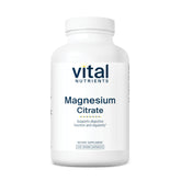 Vital Nutrients Magnesium Citrate bottle with capsules promotes relaxation and muscle comfort.