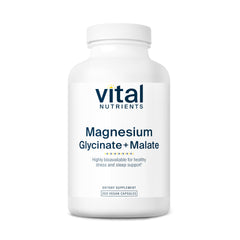 Vital Nutrients Magnesium Glycinate Malate bottle for daily relaxation