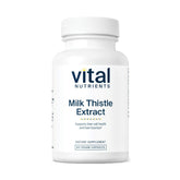 Vital Nutrients Milk Thistle Extract 250mg bottle front view supporting liver health
