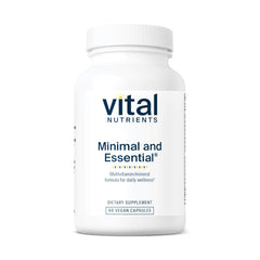 Vital Nutrients Minimal and Essential bottle front view for easy, once-daily wellness.