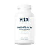 Vital Nutrients Multi-Minerals bottle front showing a vegan-friendly daily support supplement