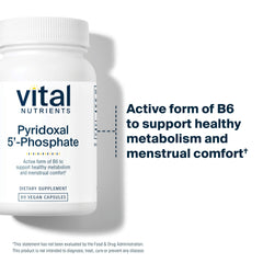 Vital Nutrients P5P label closeup reveals clean vegan ingredients