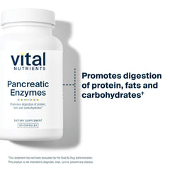 Vital Nutrients ingredients label showing gluten-free dairy-free formula
