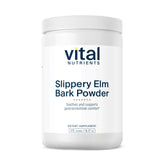 Vital Nutrients Slippery Elm Bark Powder bottle for gut comfort and vegan GI support.