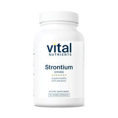 Vital Nutrients Strontium Citrate bottle front view for bone support.