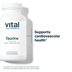 Vital Nutrients Taurine 1000mg cap close-up for convenient dosing