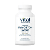 Vital Nutrients Ultra Pure Fish Oil 700 Enteric bottle with enteric-coated capsules for burp-free use