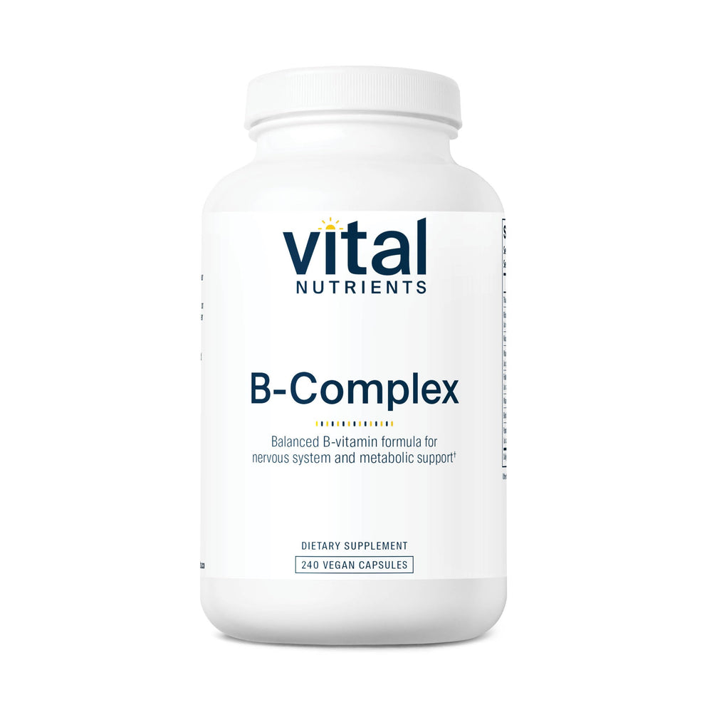 Vital Nutrients Vitamin B-Complex bottle front for daily energy support