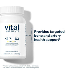 Vital Nutrients packaging highlights gluten-free and non-GMO quality.