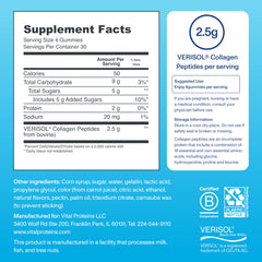 Vital Proteins Collagen Gummies raspberry pack of two bottles for value
