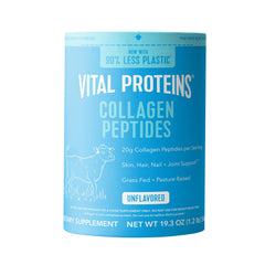 Vital Proteins collagen peptides bottle with scoop for daily skin and hair support.