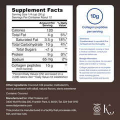 Vital Proteins collagen peptides mocha scoop showing convenient serving size for quick routines