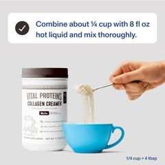 Vital Proteins nondairy creamer pour demonstrates dairy-free option for creamy coffee moments