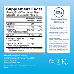 Vital Proteins collagen peptides advanced being poured into a glass for easy dissolve.