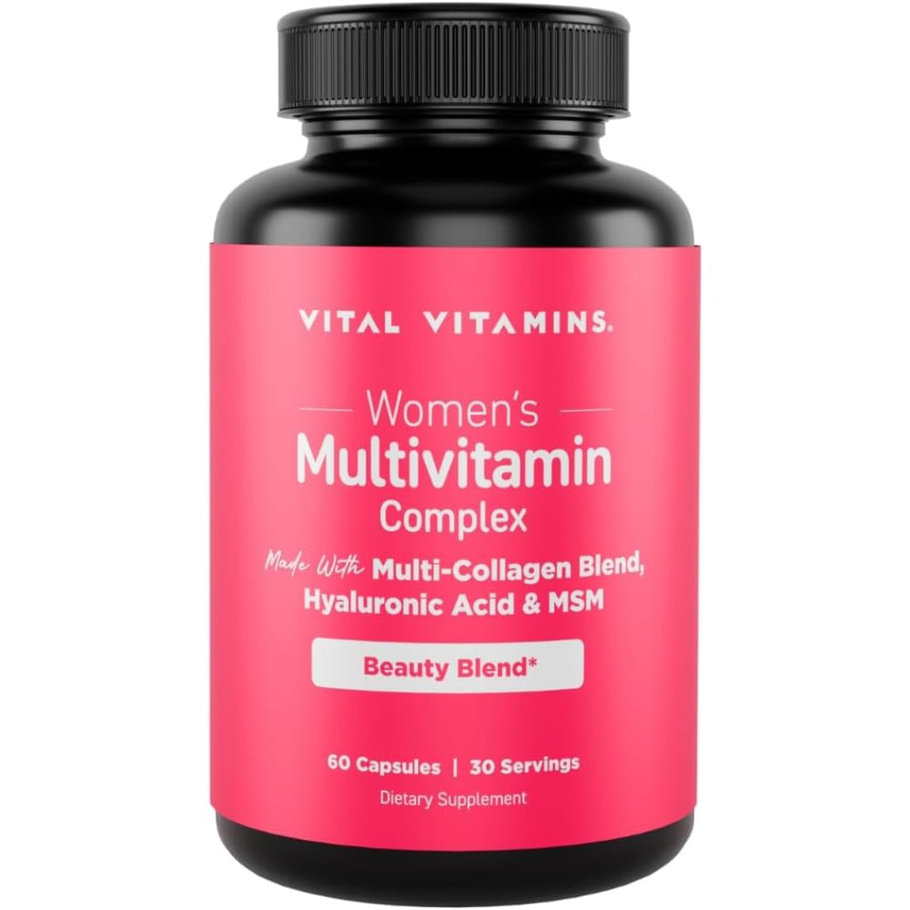 Vital Vitamins Women’s Multivitamin bottle on counter for daily wellness support