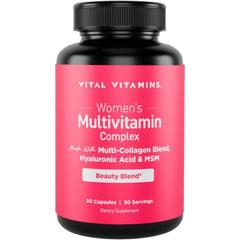Vital Vitamins Women’s Multivitamin bottle on counter for daily wellness support