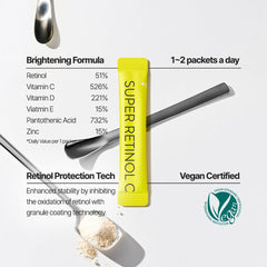 VITALBEAUTIE Super RetinolC flavor citrus mango offers a pleasant daily boost.