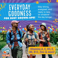 Close-up of colorful Vital+Boon Dippin' Dots gummies for a tasty daily boost