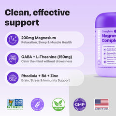 VitalForm L-Theanine GABA label—calm mind visuals.